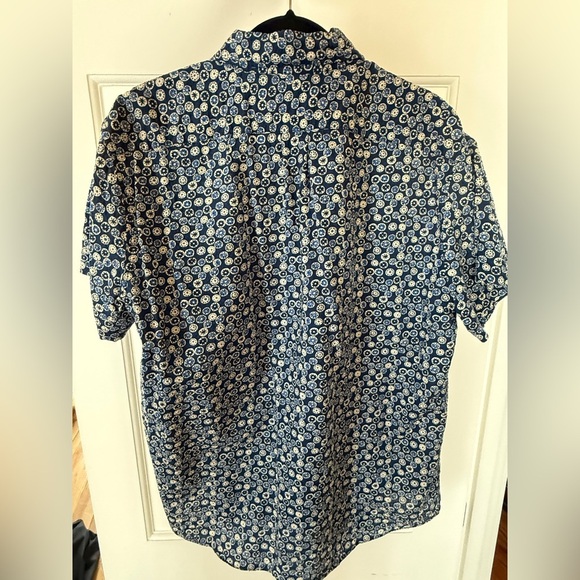 J.Crew Floral Blue Men's Classic Fit Shirt - Picture 2 of 5